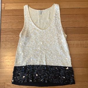Black and white sequin tank from JCrew